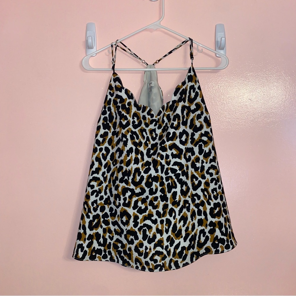 COPY - J.Crew Leopard Print Scallop Trim Tank Camisole